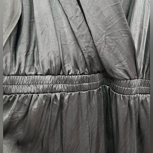 AMANDA UPRICHARD Jumpsuit Black Silk Revolve Pockets Size Medium new revolve - Picture 7 of 9